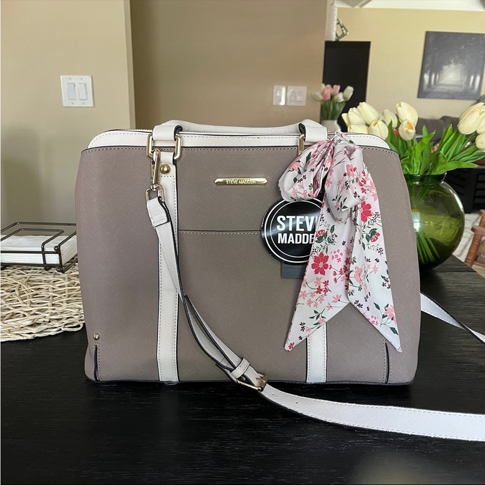 Steve Madden Purse Bag 2-way Delta Taupe NWT